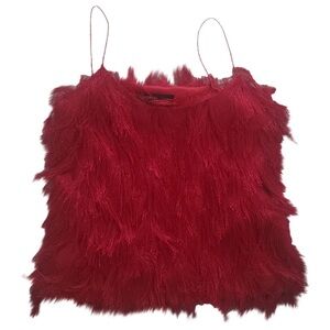 Rachel Zoe Vibrant Red Fringe Camisole